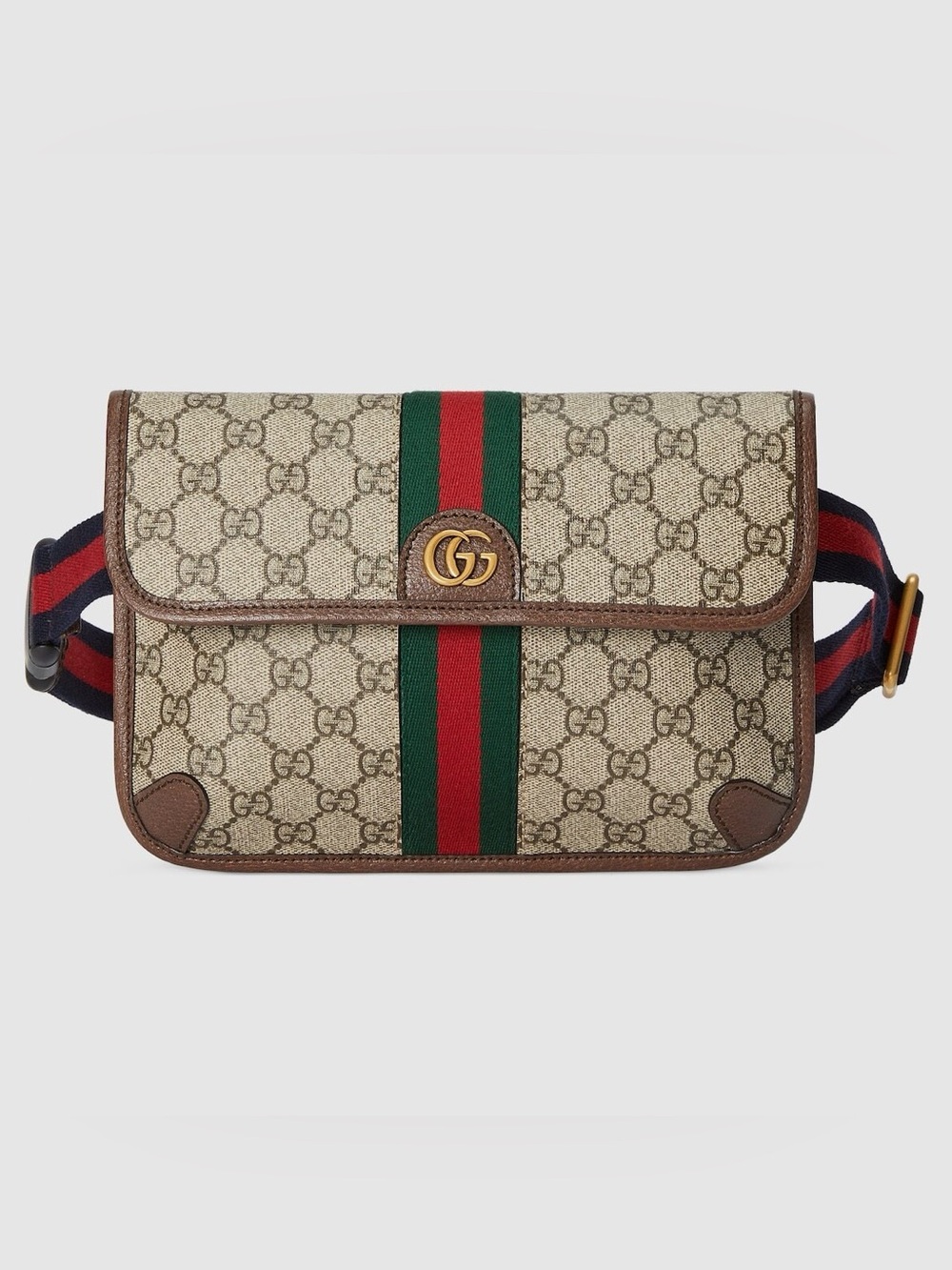 GUCCI Ophidia small GG web stripe belt bag